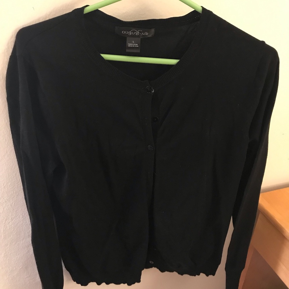 Basic black cardigan
